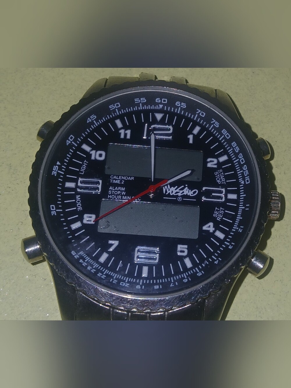 Mossimo Black Digital-Analog Sports Watch